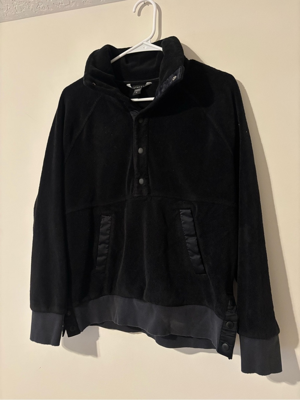 Black Fleece Snap Athleta Pullover Size Medium